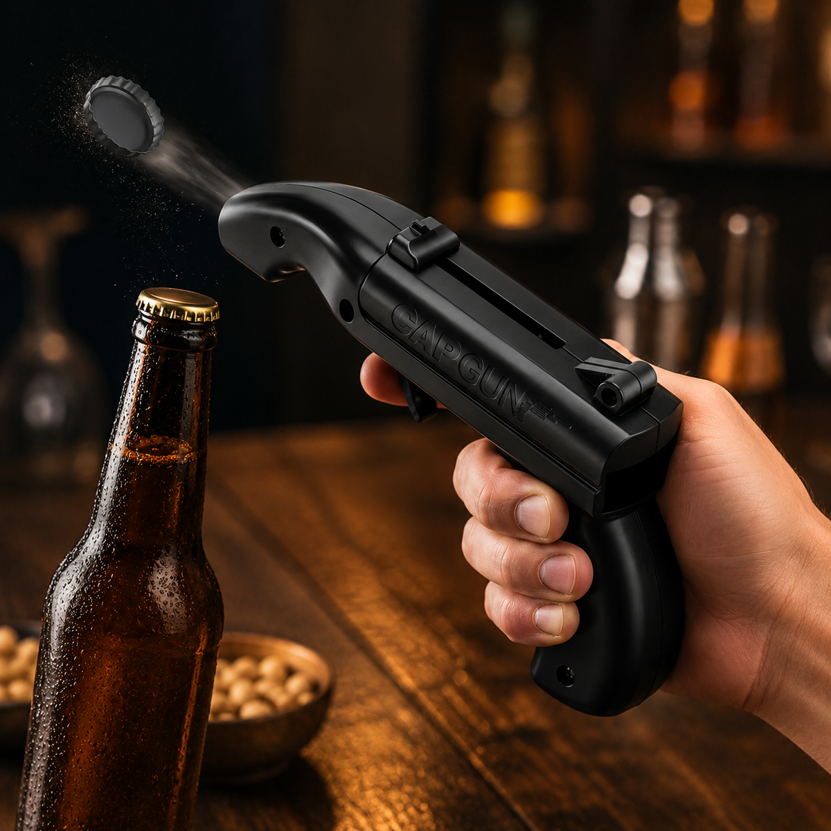 KapselShot czarny — wyrzut kapsla